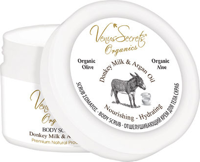 Venus Secrets Donkey Milk & Argan Oil Body Scrub Scrub Σώματος 280ml