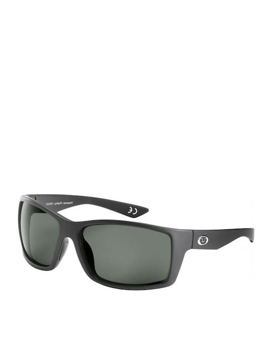 Flying Fisherman Rafter Men's Sunglasses with Black Plastic Frame and Gray Polarized Lens
