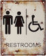 Espiel Πινακίδα WC Restrooms 20x25cm LOG219