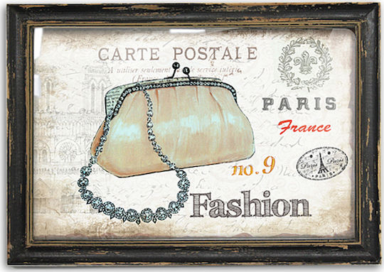Zaros Handgefertigte Wanddekoration Fashion aus Hölzern 33x23cm