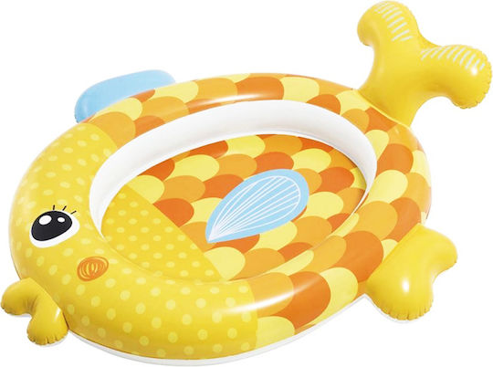 Intex Friendly Goldfish Детски Овален Басейн 36л Надуваем 140x124x34см Жълт