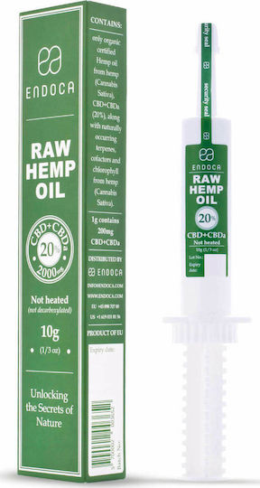 Endoca Raw Hemp Έλαιο Κάνναβης με 20% CBD 10gr