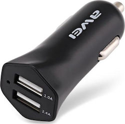 Awei C-300 Car Charger 2.4A with 2xUSB-A Black ...