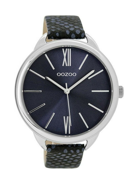 Oozoo Timepieces Watch with Blue Leather Strap