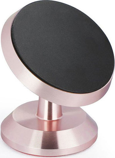 Rotation Universal Magnetic Phone Holder Βάση Κινητού Αυτοκινήτου με Μαγνήτη Ροζ
