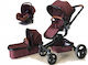 Miko T360 Бебешка количка 3 в 1 Матово червено T360red