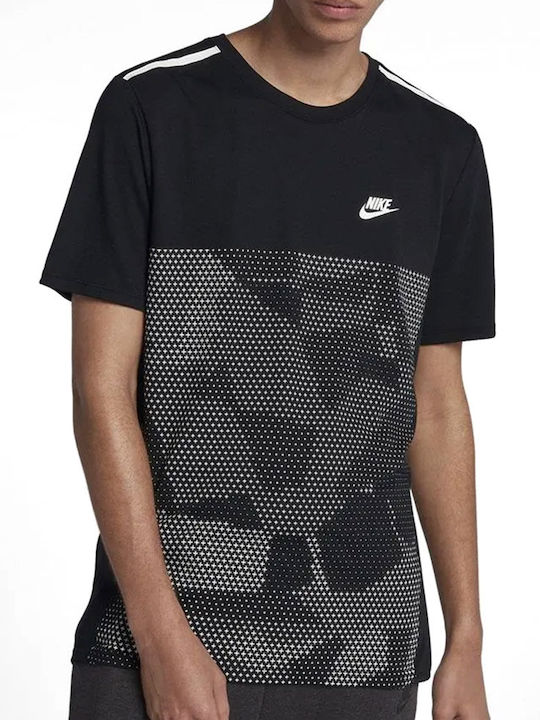 Nike Sportswear Bărbați T-shirt Sportiv cu Mânecă Scurtă Negru