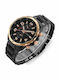 Curren Men's Watch 48mm Battery with Black Metal Bracelet