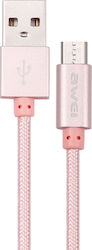 Awei CL-10 0.3m Braided USB 2.0 to micro USB Cable Pink