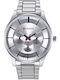 Curren Men's Watch 42mm Chronograph Battery with Silver Metal Bracelet