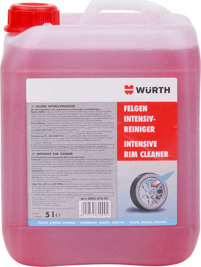Wurth Intensive Wheel Rim Cleaner Flüssig Reinigung für Felgen Auto 5lt