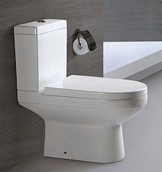 KLP Model T Stehende Toilette mit Spülung mit Deckel Sanftes Schließen Weiße KLP Model T Stehende Toilette mit Spülung mit Deckel Sanftes Schließen Weiße