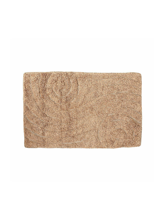 Estia Badematte Baumwolle Rechteckig Maze 02-4248 Beige 50x80cm