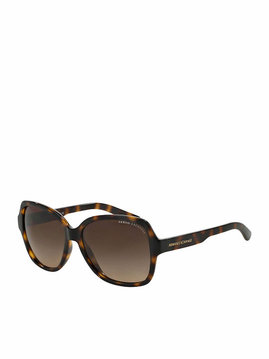 Armani Exchange Γυναικεία Γυαλιά Ηλίου με Καφέ Ταρταρούγα Κοκκάλινο Σκελετό και Καφέ Φακό AX4029S 811713