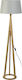 ARlight FLC 6316 Vintage Floor Lamp Height 150x Length 37 cm with E27 Lamp Bulb Base Natural Wood Colour
