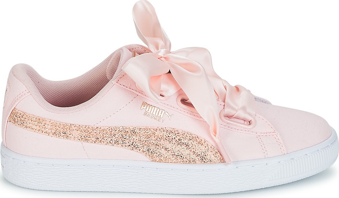 puma basket heart orange