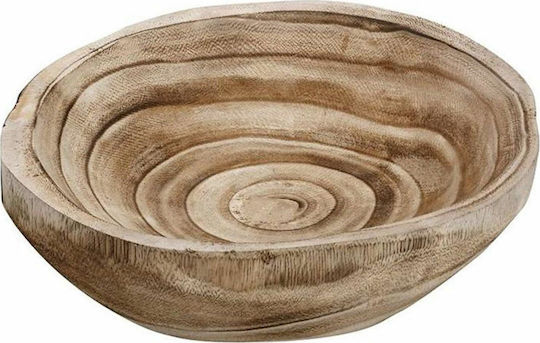 Espiel Dekorative Schüssel Hölzernes Braun 25.5x24x7cm 2Stück Espiel Dekorative Schüssel Hölzernes Braun 25.5x24x7cm 2Stück