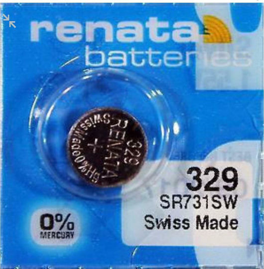 Renata 329 Μπαταρία Silver Oxide Ρολογιών SR731 1.55V 1τμχ