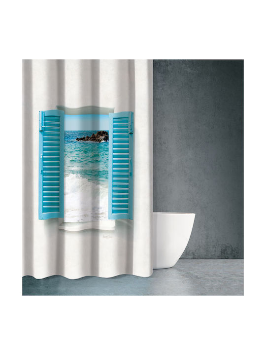 Saint Clair 604 Κουρτίνα Μπάνιου 180x200 cm Μπλε