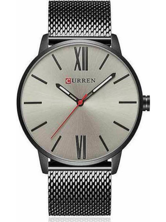 Curren Silver / White Herrenuhr 44mm Batterie m...