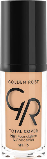 Golden Rose Total cover 2in1 Foundation & Concealer 30ml