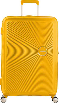 American Tourister Soundbox Spinner 4 Kabinenkoffer Hart Gelb mit 4 Räder Höhe 55cm