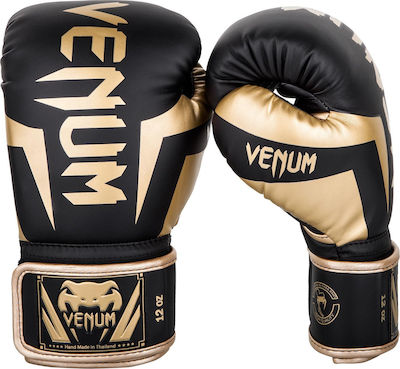 Venum Elite 1392 Synthetic Leather Boxing Competition Gloves Black