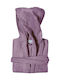 Das Home Happy Line 1451 Bathrobe with Hood Purple 430gr/m²