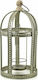 Zaros Floortop Metallic Lantern Gray 20.5x20.5x40.5cm