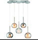 ARlight Pendant Chandelier Rail for 5 Bulbs E14, E.14 Multicolour