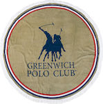 Greenwich Polo Club 2825 Prosop de Plajă Rotund de Bumbac Bej cu franjuri Diametru 160cm.