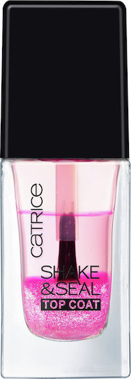 Catrice Cosmetics Shake & Seal Топ Лак 03 Offshore Beauty Бляскав Топ Лак Розов 8мл