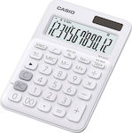 Casio MS-20UC Taschenrechner Buchhaltung 12 Ziffern in Weiß Farbe
