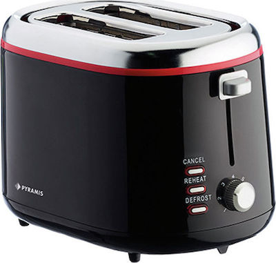 Pyramis BRI701 Toaster 2 Slots 700W Black