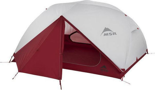 MSR Elixir 3 Red Backpacking Tent Σκηνή Camping Ορειβασίας Κόκκινη με Διπλό Πανί 3 Εποχών για 3 Άτομα Αδιάβροχη 1500mm 324x213x104εκ.
