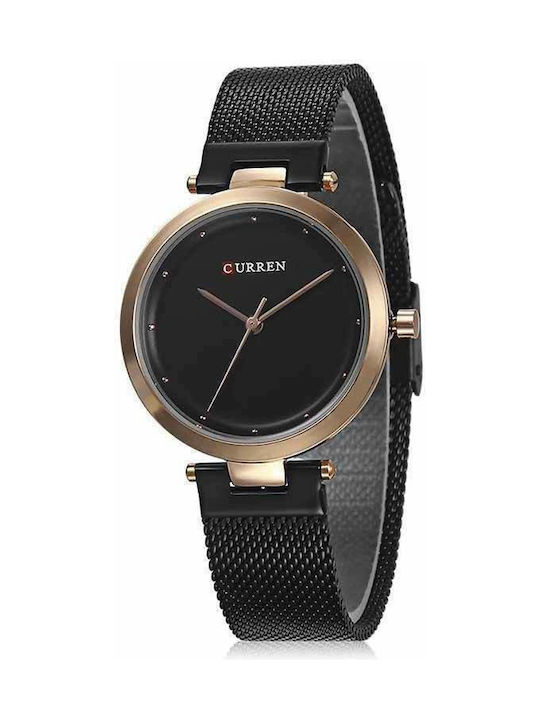 Curren Uhr mit Schwarz Metallarmband