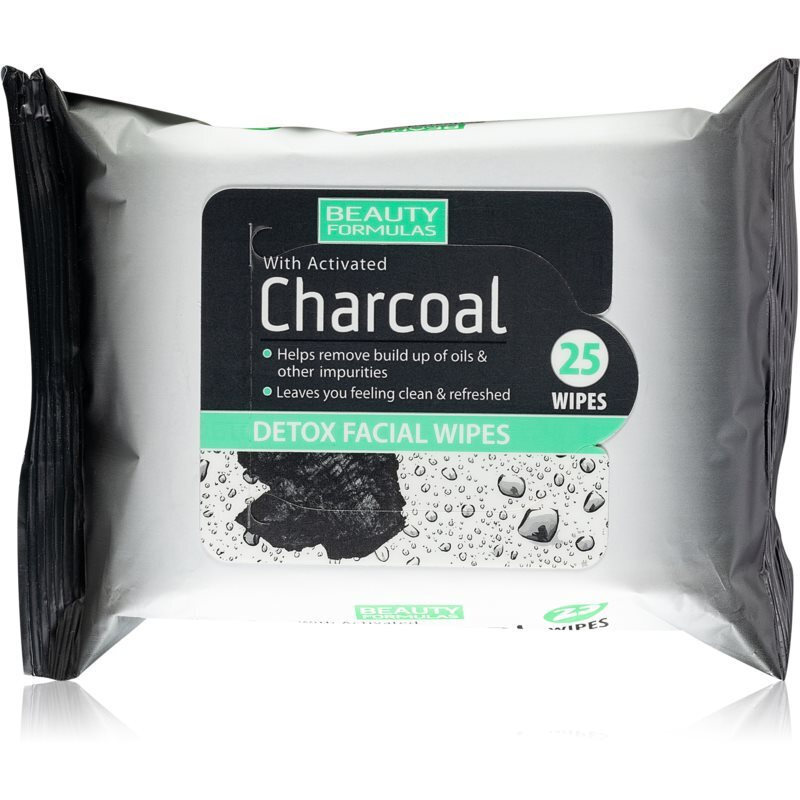Beauty Formulas Μαντηλάκια Ντεμακιγιάζ Charcoal Detox Facial Wipes