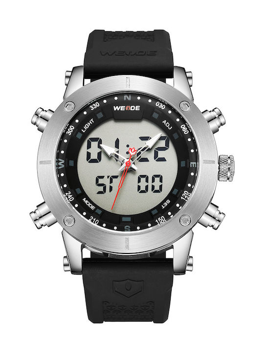 Weide Men's Watch 48mm Battery with Black Rubbe...