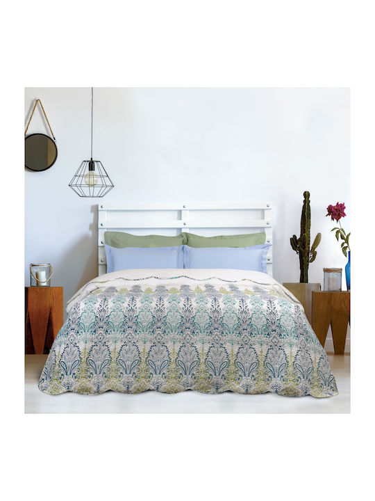 Das Home Happy Line 9410 Coverlet Queen Size Petrol Blue 220x240cm