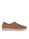 Women's Leather Brown Slip-On