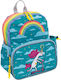 Laken Katuki Turquoise with Insulated Area Unicorning School Bag Backpack Kindergarten in Turquoise color