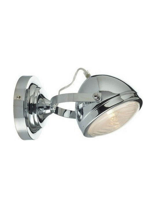 Aca Vintage Wall Lamp with Socket E14 Silver Wi...