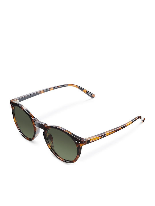Meller Kubu Sunglasses with Brown Plastic Frame and Green Lens K-TIGOLI