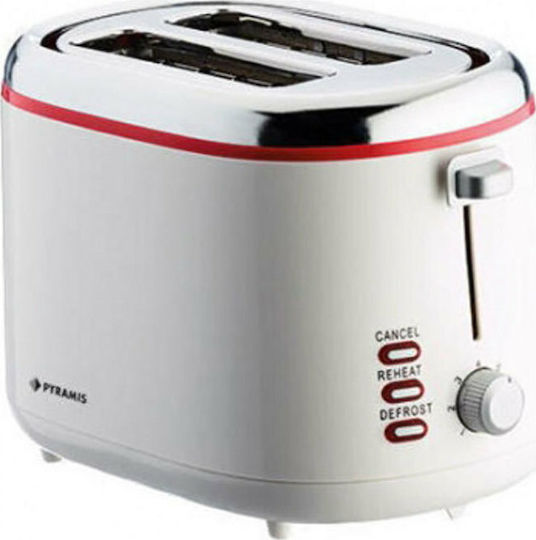 Pyramis WRI700 040001701 Toaster 2 Slots 700W White