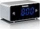 Lenco CR520S Tabletop Digital Clock with Alarm & Radio Silver CR-520