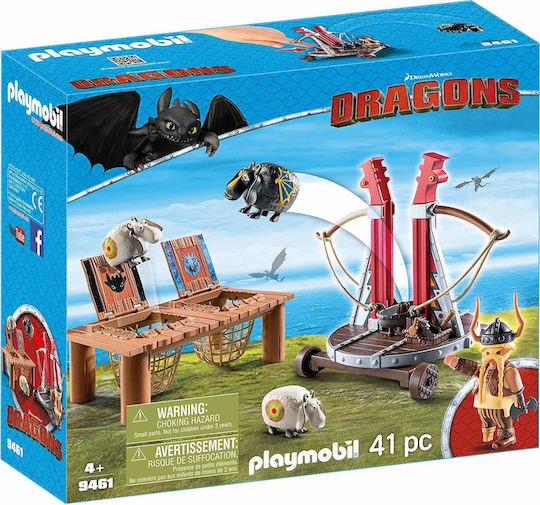 Playmobil Dragons Grobian with Sheep Slingshot for 4+ years old