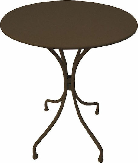 Tisch Café für kleine Außenbereiche Stabil Park Braun 60x60x71cm