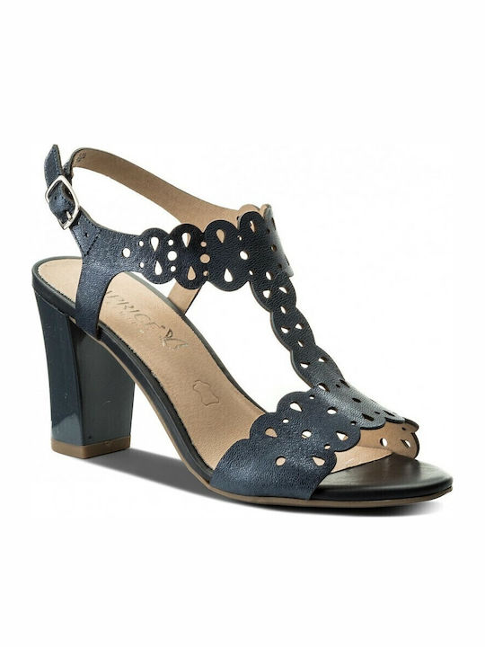 Caprice Leder Sandalen Anatomisch Marineblau
