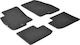 Lampa Set of Front and Rear Mats 4pcs for Fiat Grande Punto 2005-2012 Black