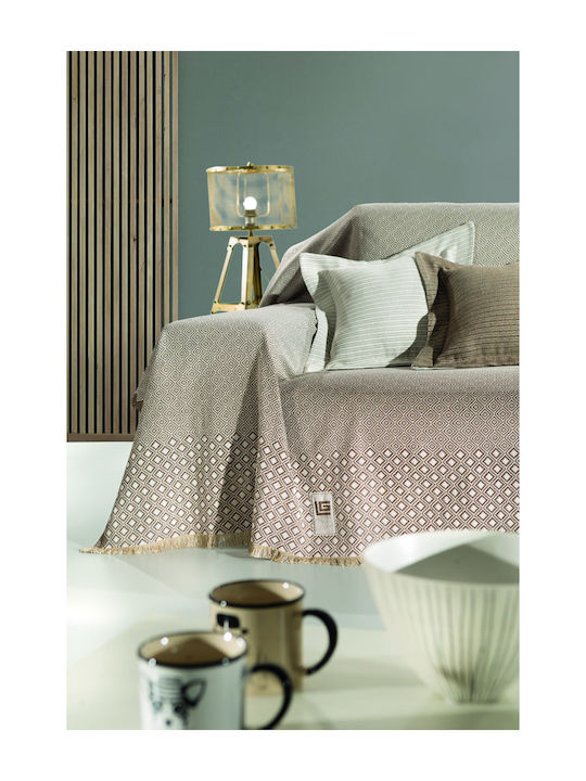 Guy Laroche Block Armchair Throw 150x180cm Mocca